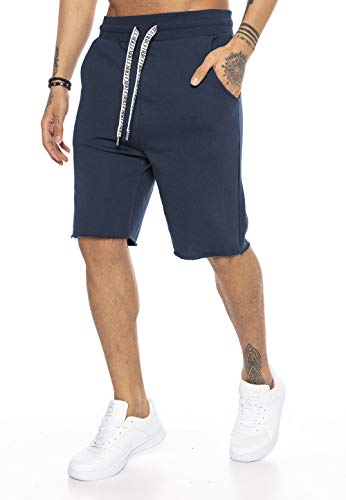 Redbridge Pantalones cortos de chándal para hombre azul oscuro S