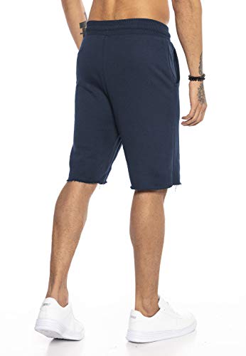 Redbridge Pantalones cortos de chándal para hombre azul oscuro S