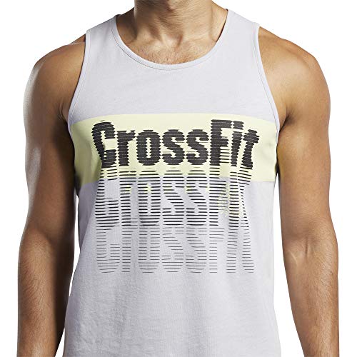 Reebok CF Crossfit Repeat Graphic tee Camiseta sin Mangas, Hombre, Sterling Grey, XS