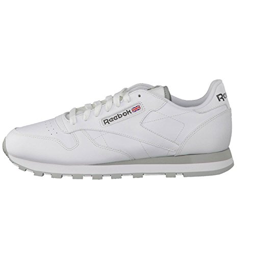 Reebok Classic Leather - Zapatillas de cuero para hombre, color blanco (int-white / lt. grey), talla 42 Reebok Classic Leather - Zapatillas de cuero para hombre, color blanco (int-white / lt. grey), talla 42