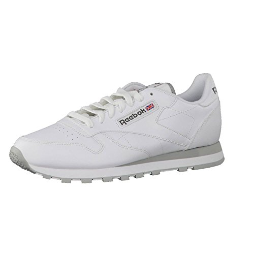 Reebok Classic Leather - Zapatillas de cuero para hombre, color blanco (int-white / lt. grey), talla 42 Reebok Classic Leather - Zapatillas de cuero para hombre, color blanco (int-white / lt. grey), talla 42