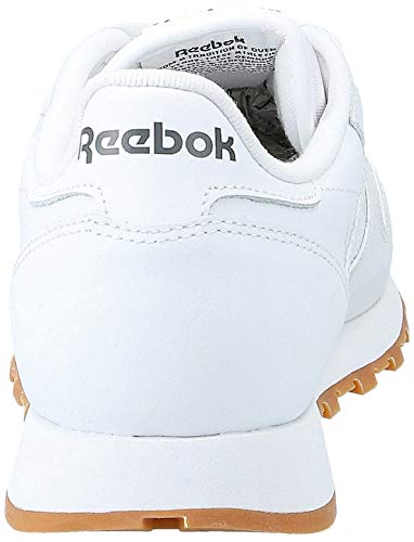 Reebok Classic Leather - Zapatillas de cuero para hombre, color blanco (white / gum 2), talla 45