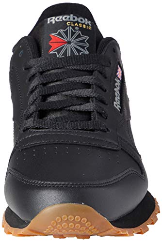 Reebok Classic Leather - Zapatillas de cuero para hombre, color negro (black / gum 2), talla 40.5 Reebok Classic Leather - Zapatillas de cuero para hombre, color negro (black / gum 2), talla 40.5