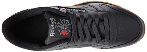 Reebok Classic Leather - Zapatillas de cuero para hombre, color negro (black / gum 2), talla 42.5
