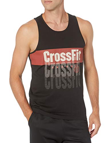 Reebok Crossfit - Camiseta para hombre - GJH33, Camiseta Crossfit Repeat, M, Negro Reebok Crossfit - Camiseta para hombre - GJH33, Camiseta Crossfit Repeat, M, Negro