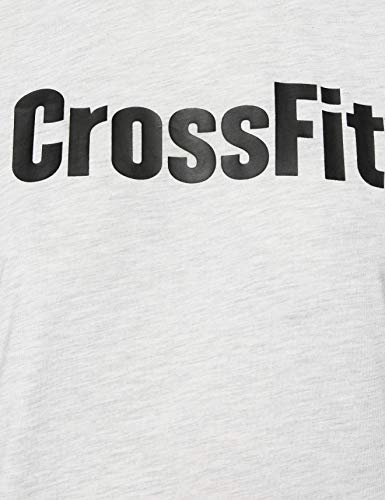 Reebok Crossfit Rd Camiseta de Manga Corta, Mujer, Gris (Light Grey Heather), L Reebok Crossfit Rd Camiseta de Manga Corta, Mujer, Gris (Light Grey Heather), L