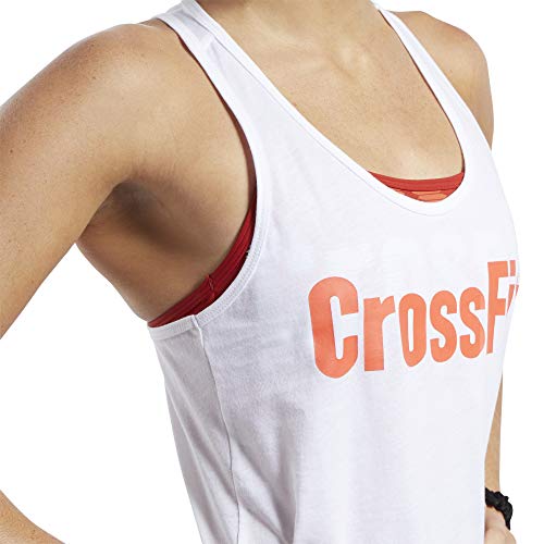 Reebok Crossfit Read Tank Camiseta Sin Mangas, Mujer, White, L