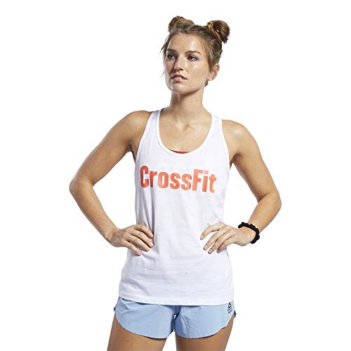 Reebok Crossfit Read Tank Camiseta Sin Mangas, Mujer, White, L