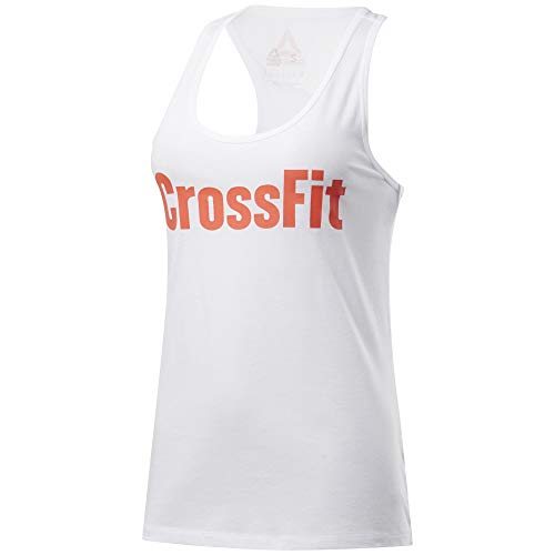 Reebok Crossfit Read Tank Camiseta Sin Mangas, Mujer, White, L