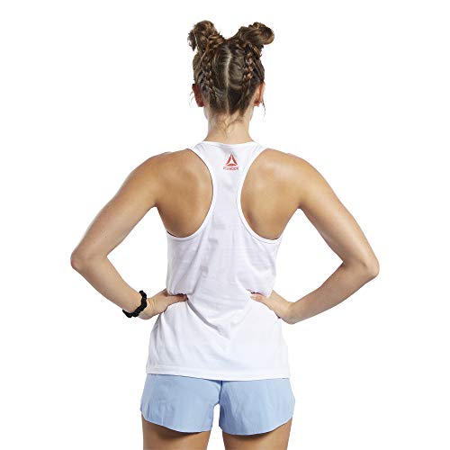 Reebok Crossfit Read Tank Camiseta Sin Mangas, Mujer, White, L