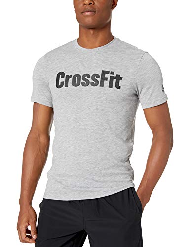 Reebok Crossfit Speedwick - Camiseta de Manga Corta para Hombre, Hombre, Manga Corta, DP6220, Gris, M Reebok Crossfit Speedwick - Camiseta de Manga Corta para Hombre, Hombre, Manga Corta, DP6220, Gris, M