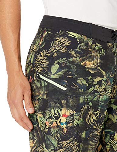 Reebok Crossfit Super Nasty Core - Pantalón Corto para Hombre, diseño Tropical, Hombre, Pantalones Cortos, 191036244640, Verde Militar, 44