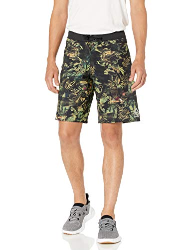 Reebok Crossfit Super Nasty Core - Pantalón Corto para Hombre, diseño Tropical, Hombre, Pantalones Cortos, 191036244640, Verde Militar, 44