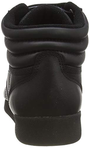 Reebok Freestyle Hi - Zapatillas de cuero para mujer, Negro (Black), 42.5 EU