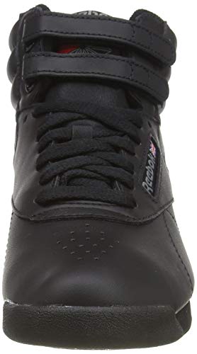 Reebok Freestyle Hi - Zapatillas de cuero para mujer, Negro (Black), 42.5 EU