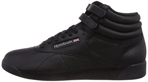 Reebok Freestyle Hi - Zapatillas de cuero para mujer, Negro (Black), 42.5 EU