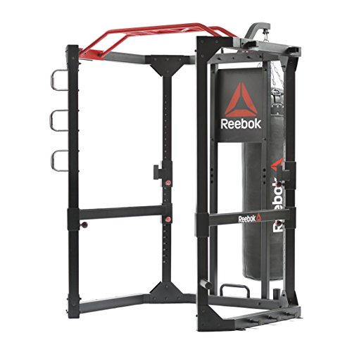 Reebok Functional Cage multifunción Station, Negro/Rojo, One Size