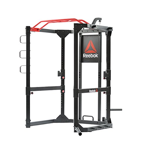 Reebok Functional Cage multifunción Station, Negro/Rojo, One Size