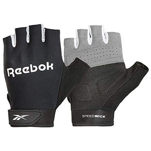 Reebok Guantes de Fitness, Negro, XL-21.5-23 cm (Alrededor de la Palma)