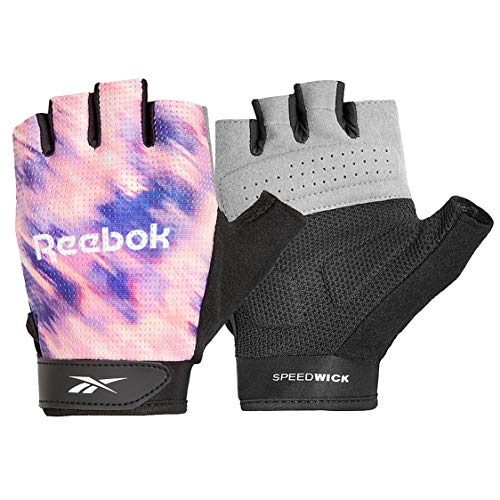 Reebok Guantes de Fitness, para Mujer, Rosado, S-18-19 cm (Alrededor de la Palma)