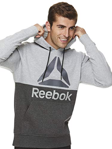 Reebok Men's Performance Pullover Hoodie - Graphic Hooded Activewear Sweatshirt