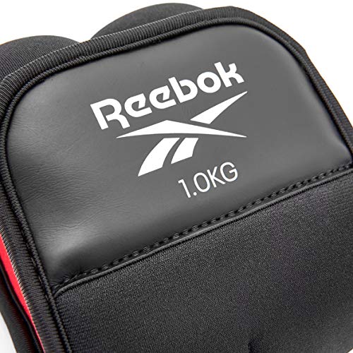 Reebok Pesas de tobillo-1Kg, Unisex-Adult, Negro, 1 KG