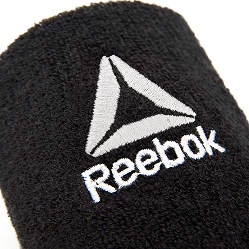 Reebok RASB-11020BK Muñequeras Deportivas, Adultos Unisex, Negro, Corta Reebok RASB-11020BK Muñequeras Deportivas, Adultos Unisex, Negro, Corta