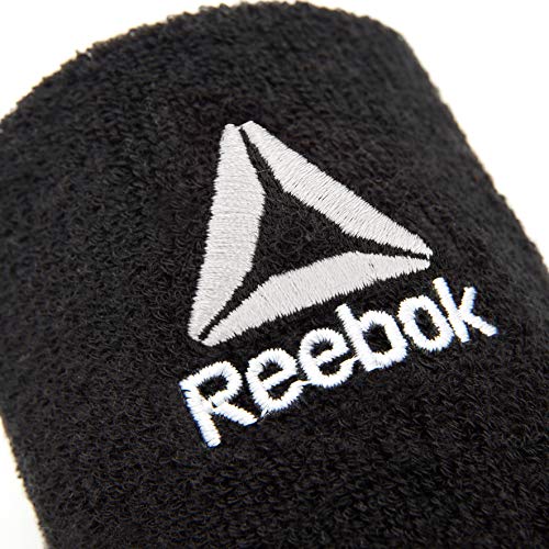 Reebok RASB-11020BK Muñequeras Deportivas, Adultos Unisex, Negro, Corta