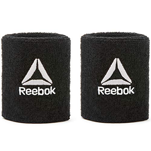 Reebok RASB-11020BK Muñequeras Deportivas, Adultos Unisex, Negro, Corta