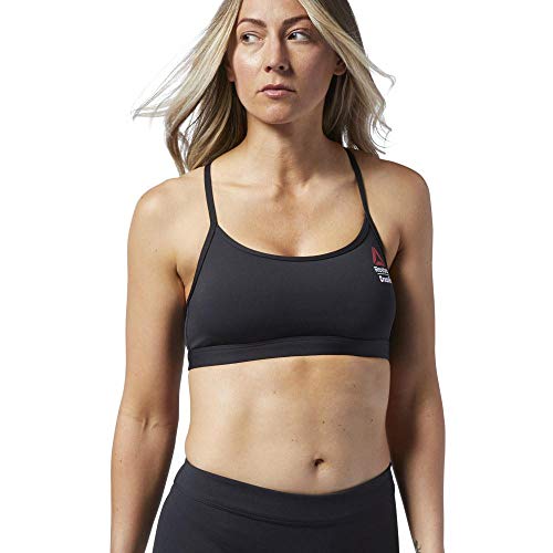 Reebok RC Skinny Bra Sujetador Deportivo, Mujer, Black, XS Reebok RC Skinny Bra Sujetador Deportivo, Mujer, Black, XS