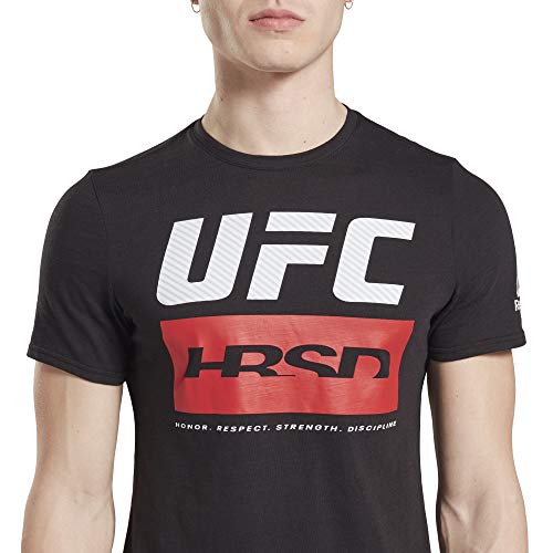 Reebok UFC FG Fight Week tee Camiseta, Hombre, Negro, S Reebok UFC FG Fight Week tee Camiseta, Hombre, Negro, S