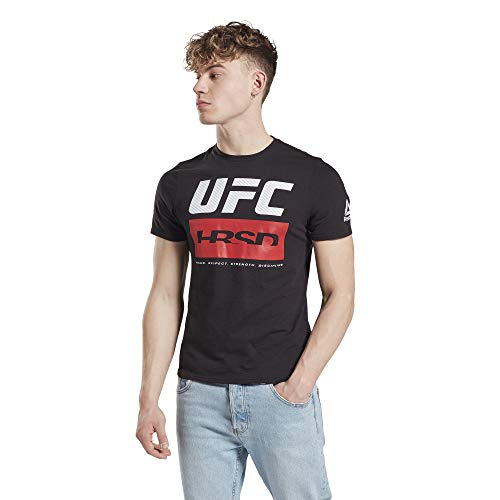 Reebok UFC FG Fight Week tee Camiseta, Hombre, Negro, S Reebok UFC FG Fight Week tee Camiseta, Hombre, Negro, S