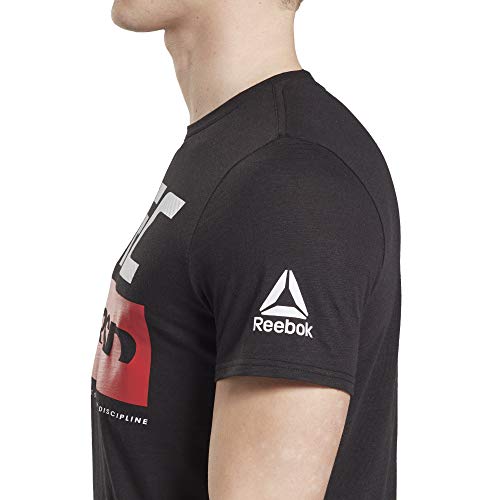 Reebok UFC FG Fight Week tee Camiseta, Hombre, Negro, S Reebok UFC FG Fight Week tee Camiseta, Hombre, Negro, S