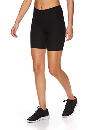 Reebok Women's Compression Running Shorts - High Waisted Performance Workout Bike Short