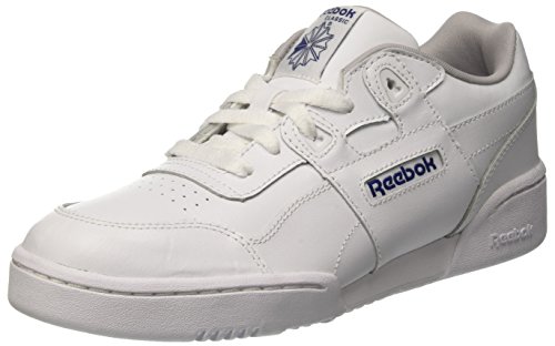 Reebok Workout Plus, Zapatillas de Gimnasia Unisex Adulto, Blanco (White/Steel/Royal White/Steel/Royal), 36 EU