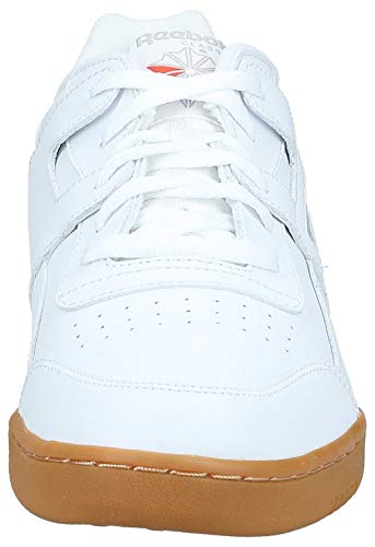 Reebok Workout Plus, Zapatillas Hombre, Blanco (White/Carbon/Classic Red Royal-Gum 0), 41 EU