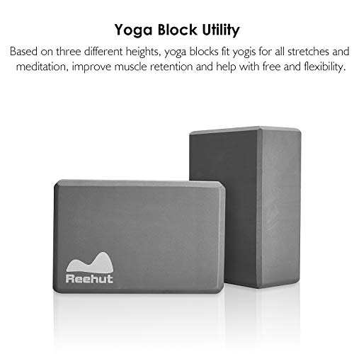 REEHUT Bloques de Yoga (1pc o 2pcs) - Bloque de Espuma EVA de Alta Densidad para Apoyar y Profundizar Las Poses, Mejorar la Fuerza y Ayudar en el Equilibrio y la Flexibilidad (Gris,1pc) REEHUT Bloques de Yoga (1pc o 2pcs) - Bloque de Espuma EVA de Alta Densidad para Apoyar y Profundizar Las Poses, Mejorar la Fuerza y Ayudar en el Equilibrio y la Flexibilidad (Gris,1pc)