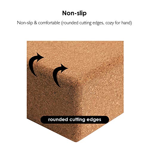 REEHUT Bloques de Yoga de Corcho de Alta Densidad para Apoyar y Profundizar Las Poses, Mejorar la Fuerza y Ayudar en el Equilibrio y la Flexibilidad - Ligero, sin Olores y a Prueba de Humedad (2pcs) REEHUT Bloques de Yoga de Corcho de Alta Densidad para Apoyar y Profundizar Las Poses, Mejorar la Fuerza y Ayudar en el Equilibrio y la Flexibilidad - Ligero, sin Olores y a Prueba de Humedad (2pcs)