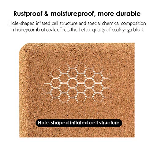 REEHUT Bloques de Yoga de Corcho de Alta Densidad para Apoyar y Profundizar Las Poses, Mejorar la Fuerza y Ayudar en el Equilibrio y la Flexibilidad - Ligero, sin Olores y a Prueba de Humedad (2pcs) REEHUT Bloques de Yoga de Corcho de Alta Densidad para Apoyar y Profundizar Las Poses, Mejorar la Fuerza y Ayudar en el Equilibrio y la Flexibilidad - Ligero, sin Olores y a Prueba de Humedad (2pcs)