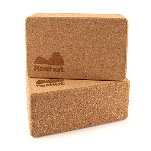 REEHUT Bloques de Yoga de Corcho de Alta Densidad para Apoyar y Profundizar Las Poses, Mejorar la Fuerza y Ayudar en el Equilibrio y la Flexibilidad - Ligero, sin Olores y a Prueba de Humedad (2pcs) REEHUT Bloques de Yoga de Corcho de Alta Densidad para Apoyar y Profundizar Las Poses, Mejorar la Fuerza y Ayudar en el Equilibrio y la Flexibilidad - Ligero, sin Olores y a Prueba de Humedad (2pcs)
