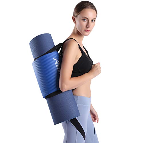 REEHUT Colchonetas de Pilates, Almohadilla de Yoga para Rodillas o Codos - Cojín de con Grosor de 15 mm - Evita el Dolor Durante Fitness（Azul）