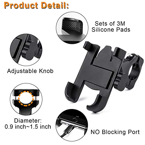 REETEE Soporte Movil Bicicleta, Soporte de Móvil Deportiva con 360 Rotación para iPhone y 4.5"-6.0" Smartphones, Soporte Manillar para Bicicleta de montaña y Motocicleta(Negro) REETEE Soporte Movil Bicicleta, Soporte de Móvil Deportiva con 360 Rotación para iPhone y 4.5"-6.0" Smartphones, Soporte Manillar para Bicicleta de montaña y Motocicleta(Negro)