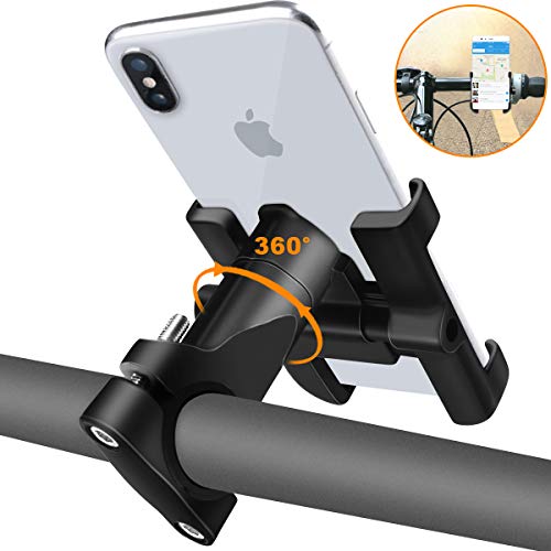 REETEE Soporte Movil Bicicleta, Soporte de Móvil Deportiva con 360 Rotación para iPhone y 4.5"-6.0" Smartphones, Soporte Manillar para Bicicleta de montaña y Motocicleta(Negro) REETEE Soporte Movil Bicicleta, Soporte de Móvil Deportiva con 360 Rotación para iPhone y 4.5"-6.0" Smartphones, Soporte Manillar para Bicicleta de montaña y Motocicleta(Negro)