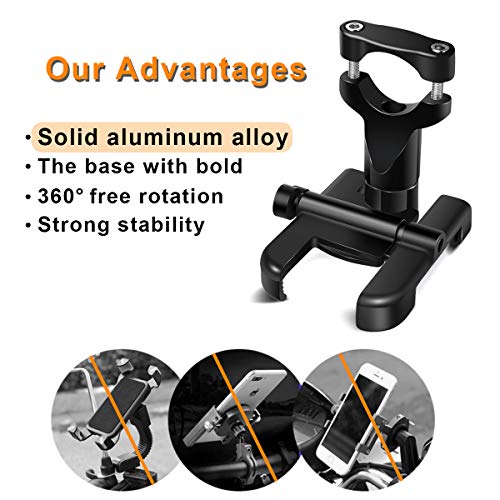 REETEE Soporte Movil Bicicleta, Soporte de Móvil Deportiva con 360 Rotación para iPhone y 4.5"-6.0" Smartphones, Soporte Manillar para Bicicleta de montaña y Motocicleta(Negro) REETEE Soporte Movil Bicicleta, Soporte de Móvil Deportiva con 360 Rotación para iPhone y 4.5"-6.0" Smartphones, Soporte Manillar para Bicicleta de montaña y Motocicleta(Negro)
