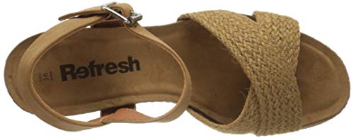 Refresh 69497.0, Sandalias con Plataforma para Mujer, Marrón (Camel Camel), 36 EU