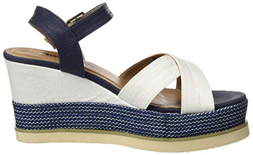 Refresh 69595.0, Sandalias con Plataforma para Mujer, Blanco, 38 EU