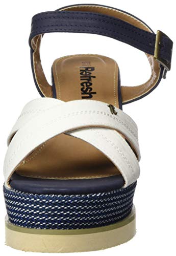 Refresh 69595.0, Sandalias con Plataforma para Mujer, Blanco, 38 EU