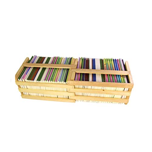 Registro de Madera LP Vinilo mangas, Coffee Shop caso de almacenamiento de Ocio Bar DVD - alta capacidad ajustable de la caja del disco de vinilo ( Color : Wood , Size : Maximum extension 55cm )