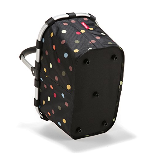 Reisenthel Carrybag, Cesta de la Compra, dots / negro con puntos multicolores, BK7009