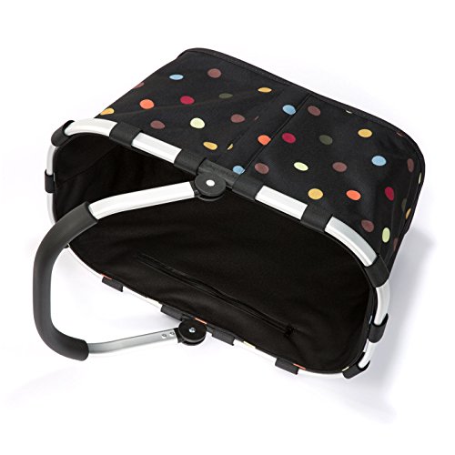 Reisenthel Carrybag, Cesta de la Compra, dots / negro con puntos multicolores, BK7009 Reisenthel Carrybag, Cesta de la Compra, dots / negro con puntos multicolores, BK7009